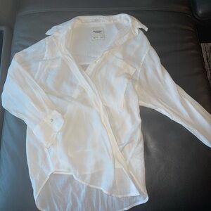 Abercrombie & Fitch Oversized White Button Down